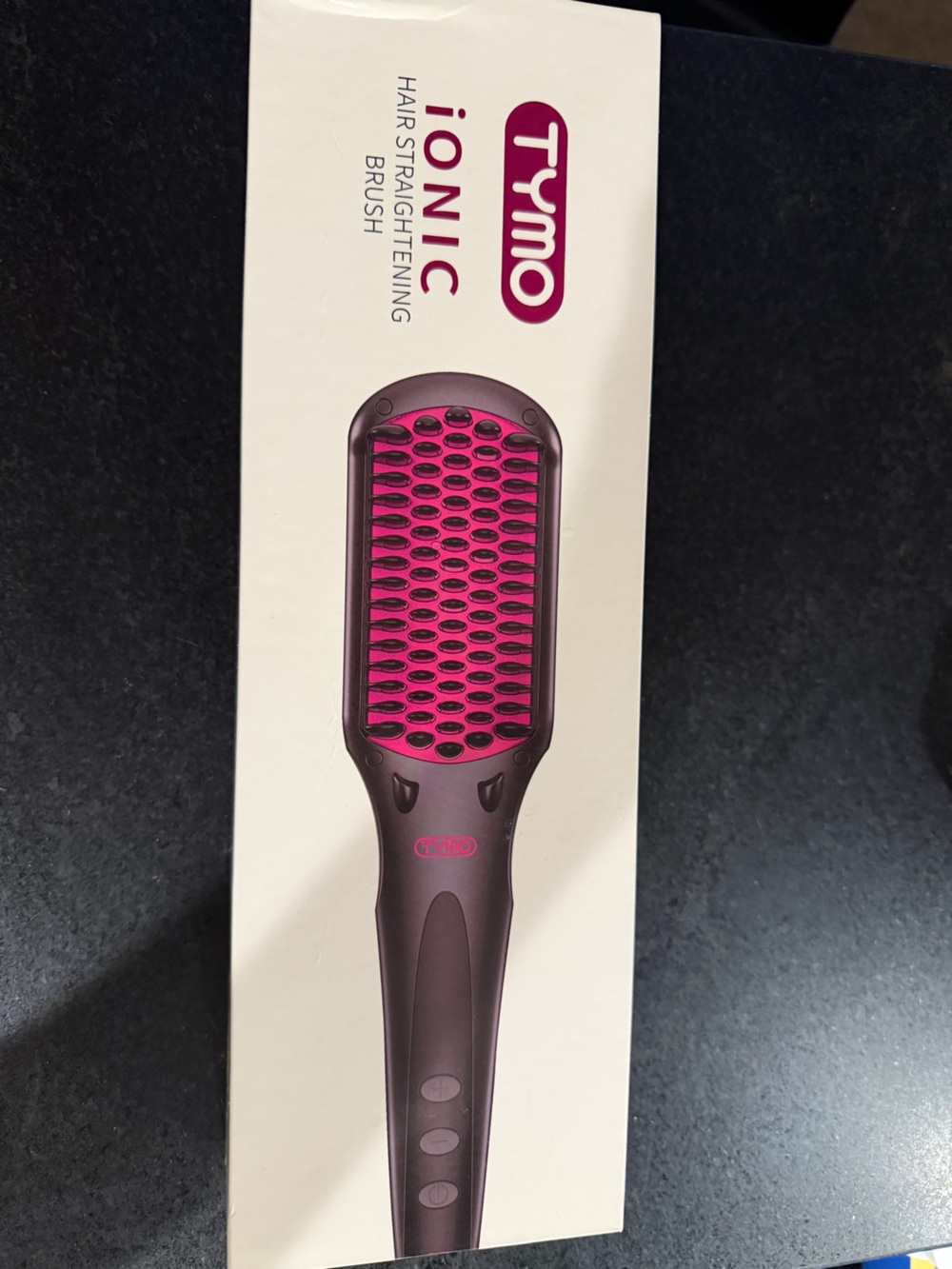 Tymo Ionic Hair Straightening Brush in Hot Pink